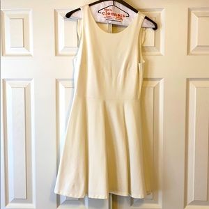 Cream A-Line Ruffle Dress